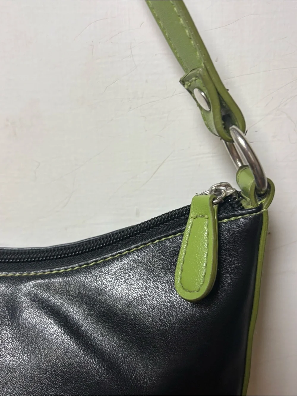 Vintage Y2K E Letter Monogram Faux Leather Mini Hand Bag Purse